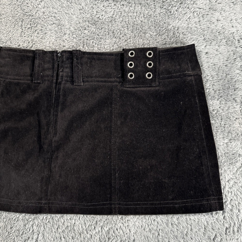 Vintage Y2K Lip Service Black Mini Skirt Gothic Fetish Medium Witchy USA Grunge - Picture 11 of 13